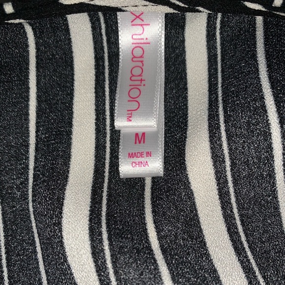 Xhilaration Striped Scoop Neck Button-Front Belted Jumpsuit - Picture 4 of 5